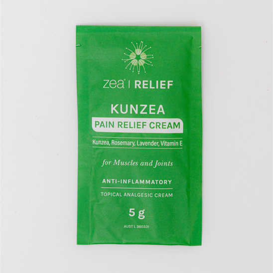 Kunzea Pain Relief Cream - Sample, on a plain background 2